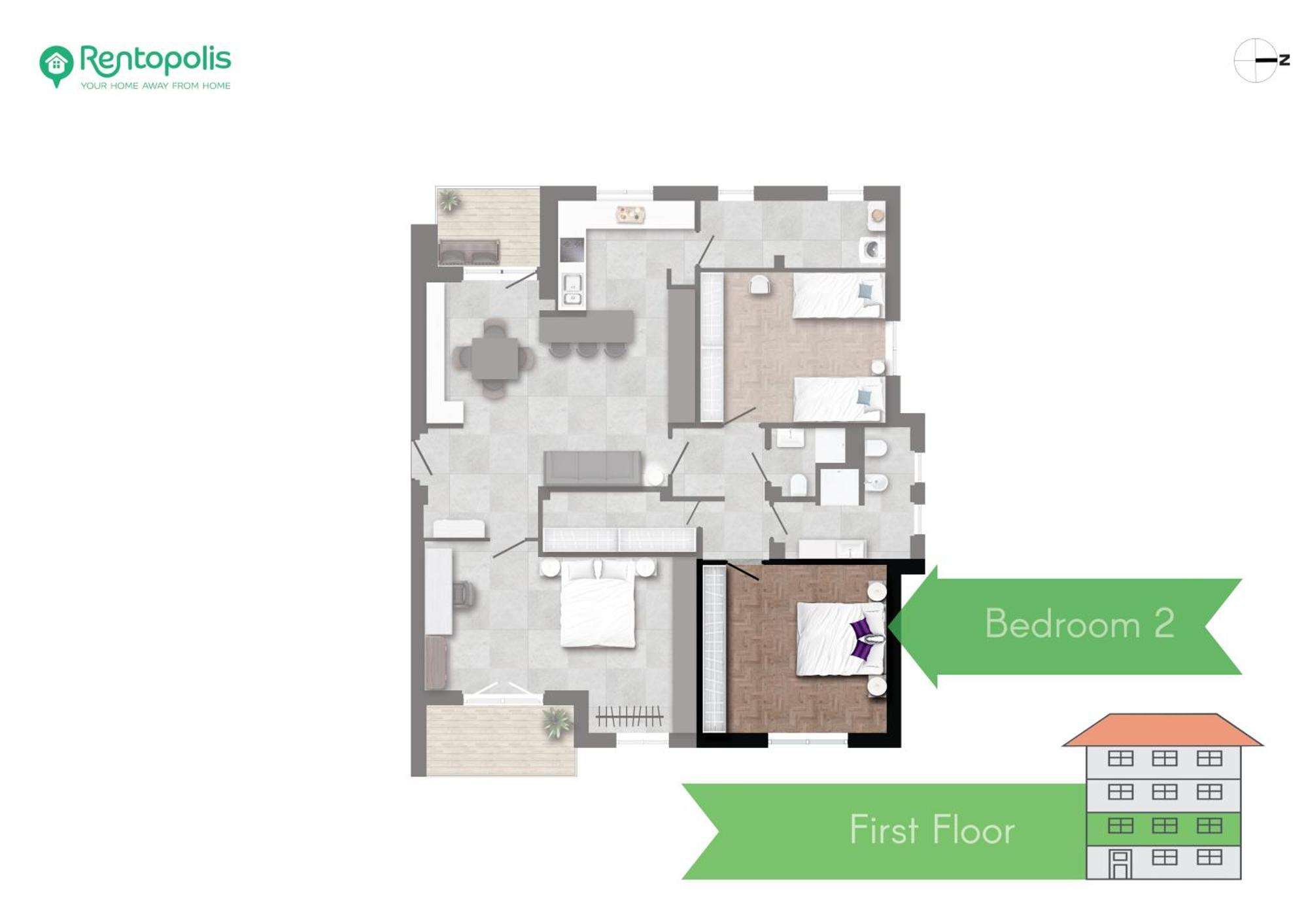 Appartement Modern 3 Bedroom With Balcony Steps From San Siro By Rentopolis