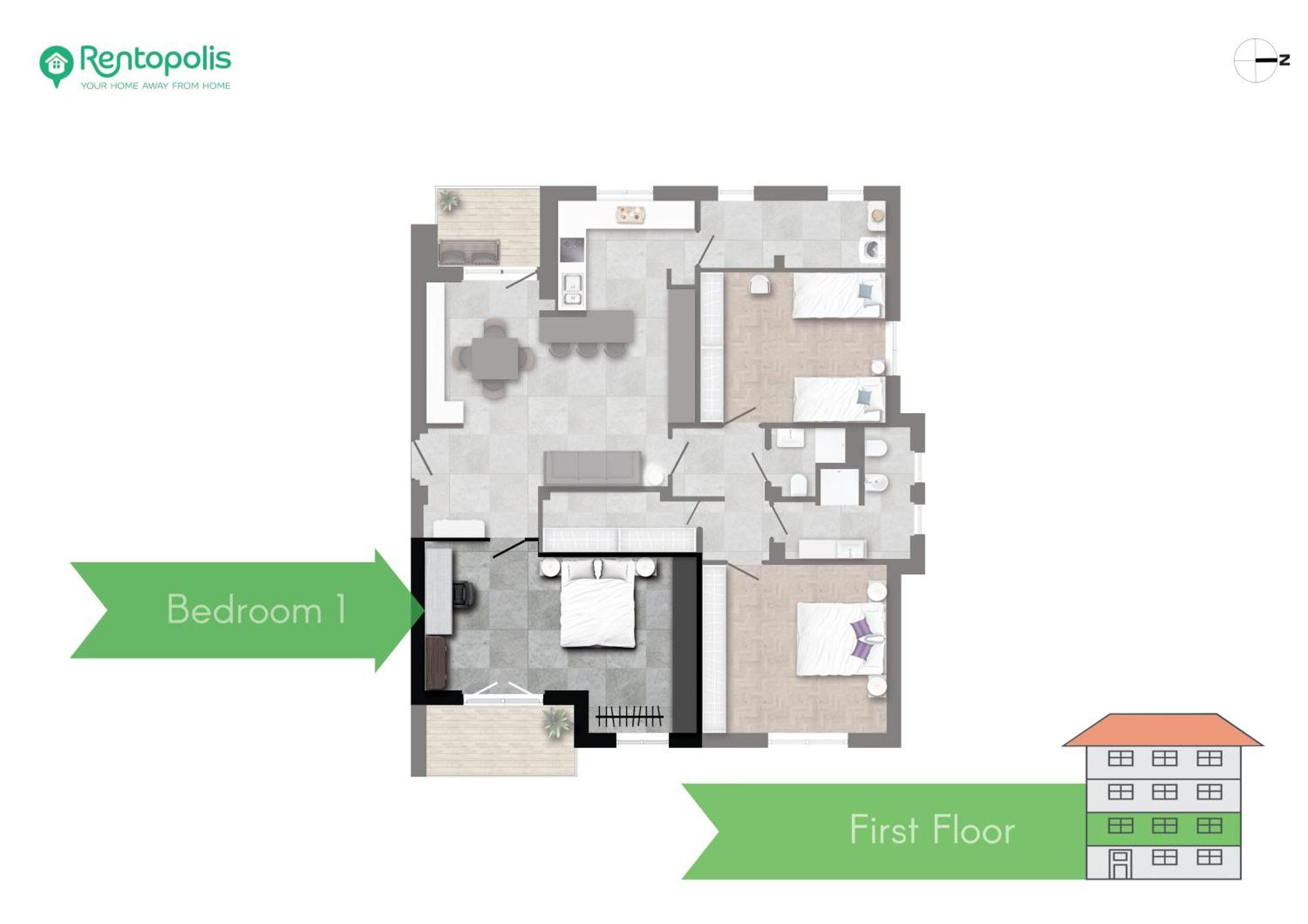 Modern 3 Bedroom With Balcony Steps From San Siro By Rentopolis Appartement