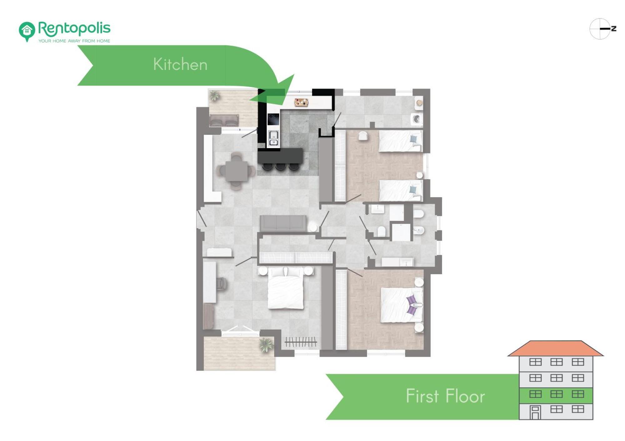 Modern 3 Bedroom With Balcony Steps From San Siro By Rentopolis Appartement Milan