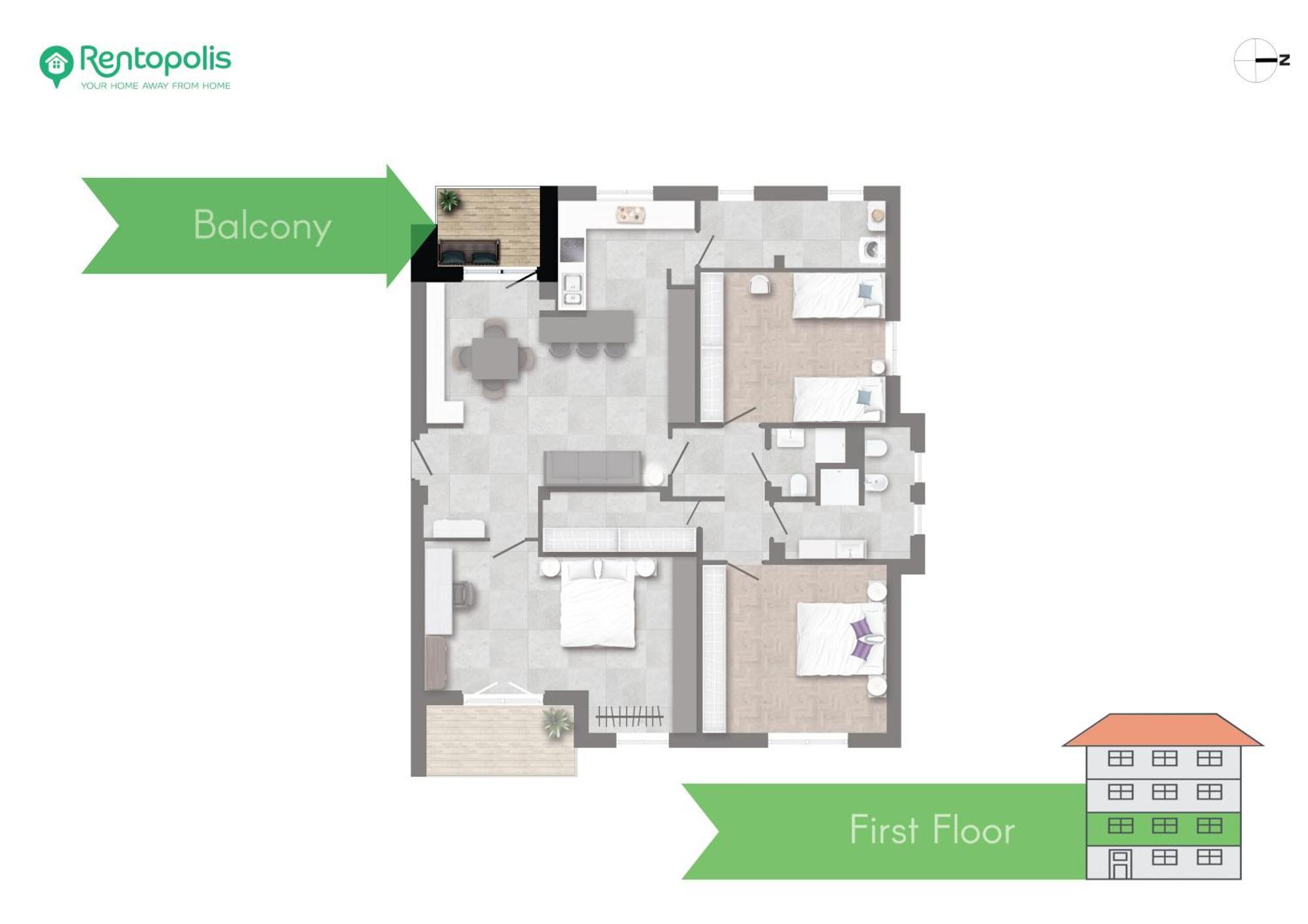 Appartement Modern 3 Bedroom With Balcony Steps From San Siro By Rentopolis Milan