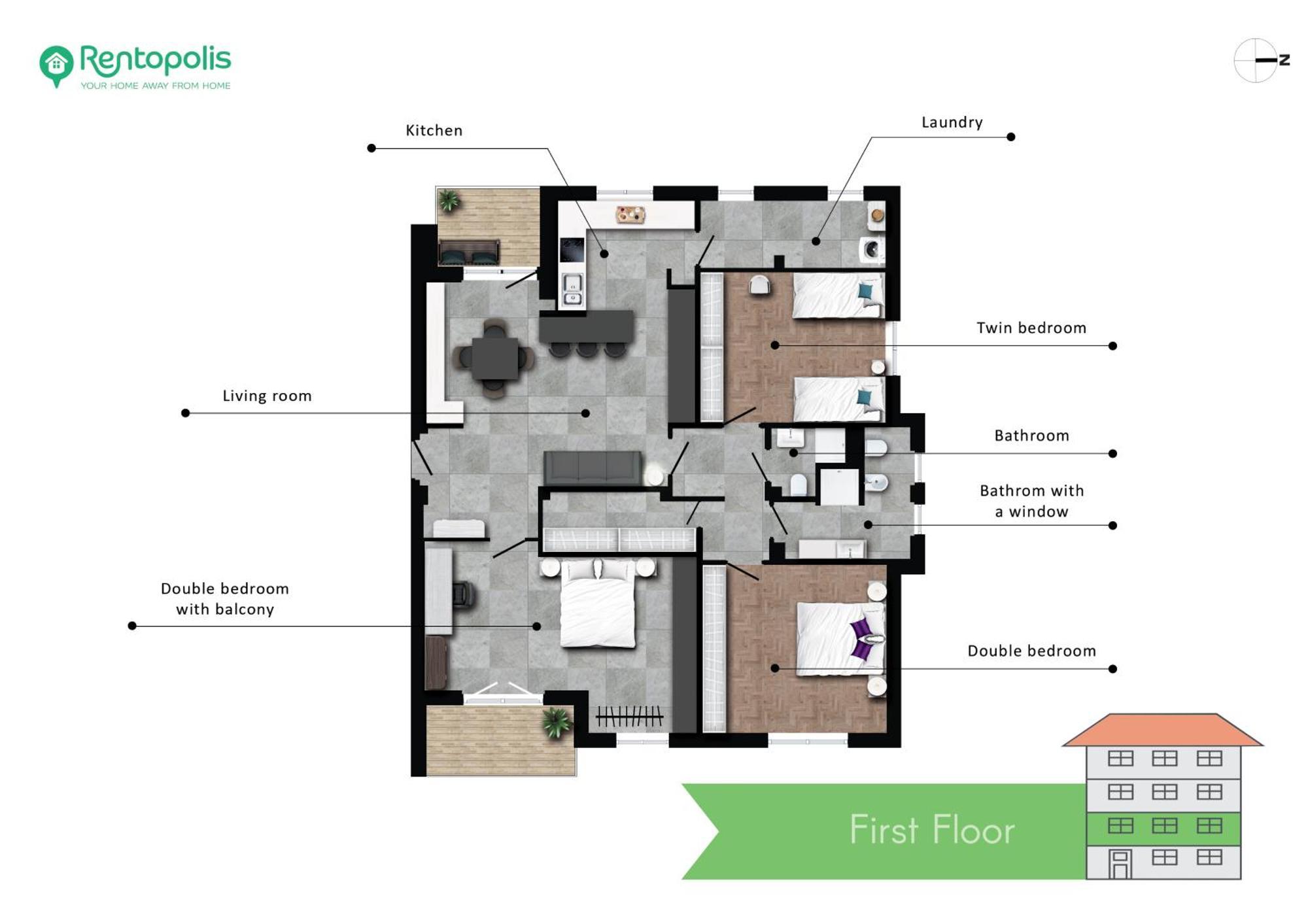 Modern 3 Bedroom With Balcony Steps From San Siro By Rentopolis