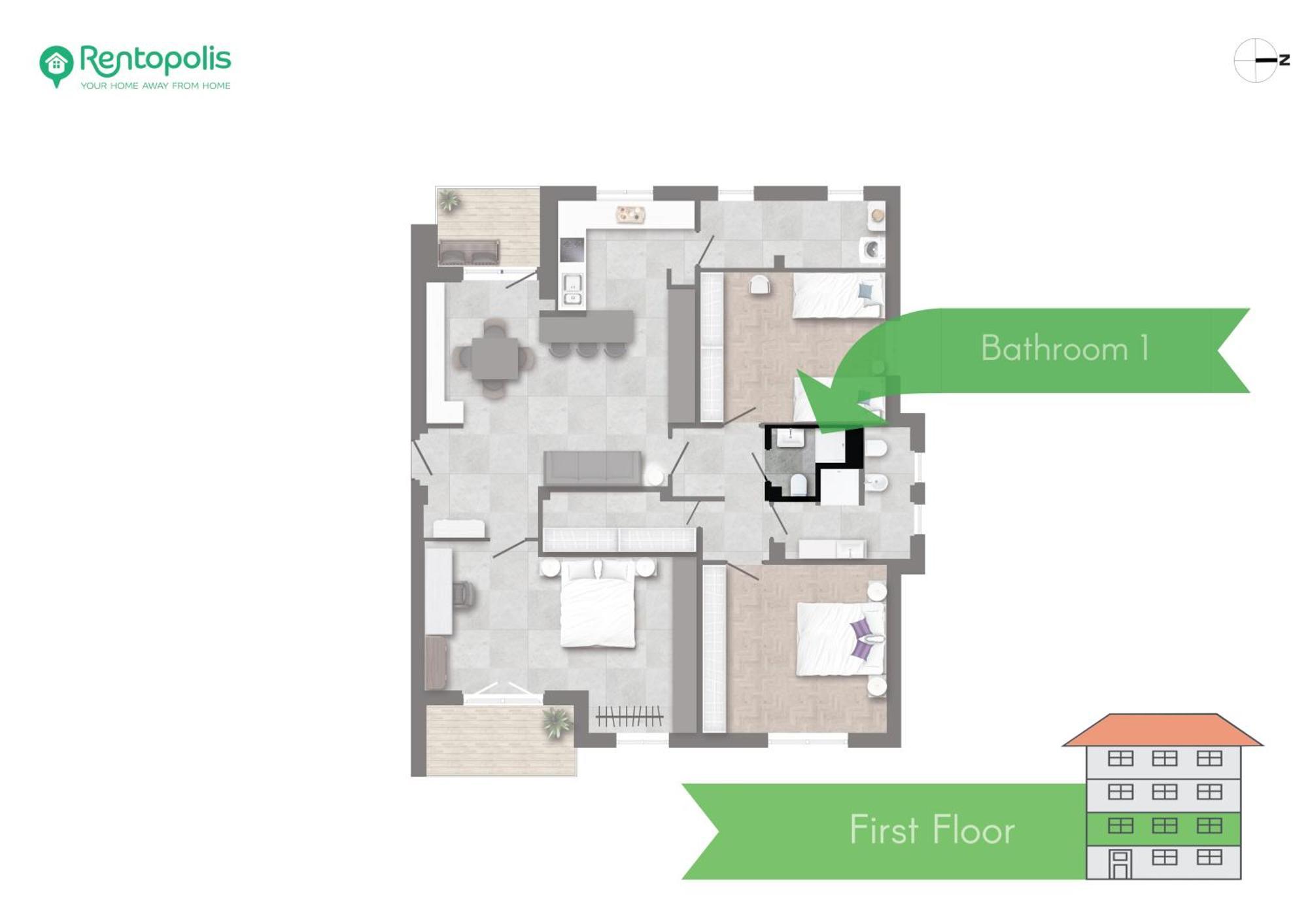 Modern 3 Bedroom With Balcony Steps From San Siro By Rentopolis Appartement *